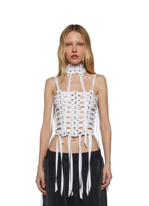 White corset top