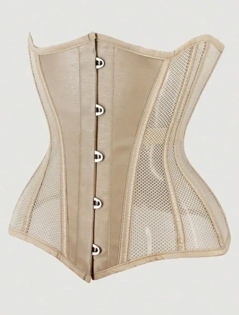 Beige corset with mesh