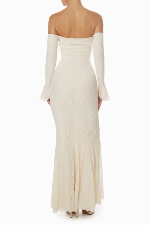 Ivory openwork dress