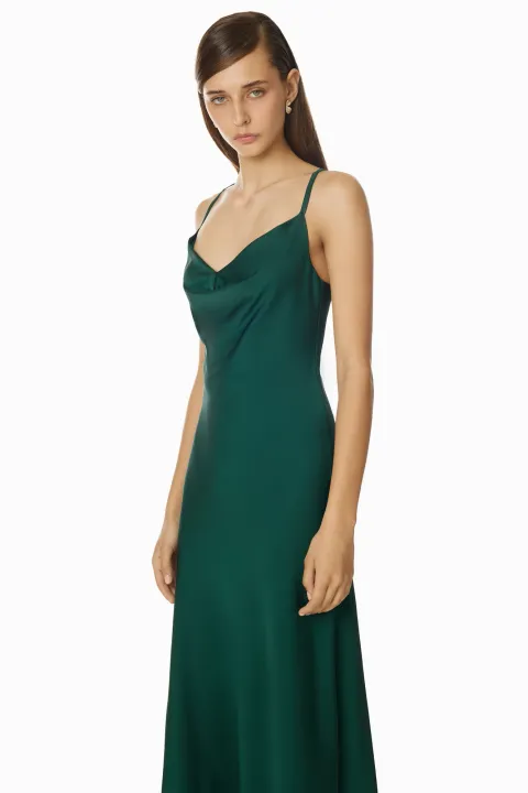Emerald slip dress