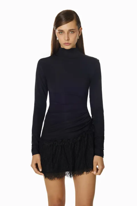 Black asymmetric dress