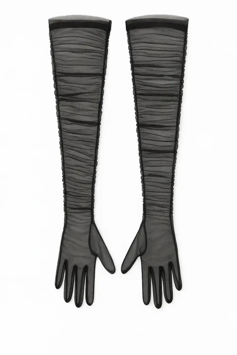 Black sheer gloves