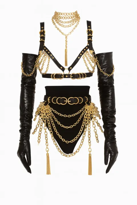 Gold leather set