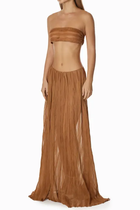 Boho style top and skirt set
