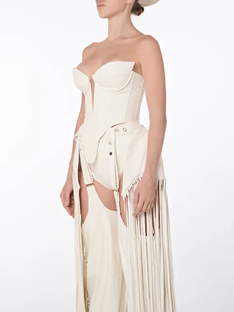 White cowboy chaps suit