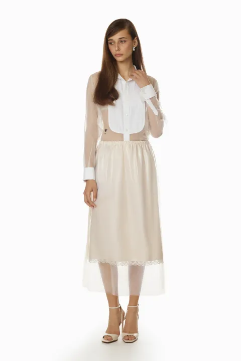 Sheer white Dior shirt