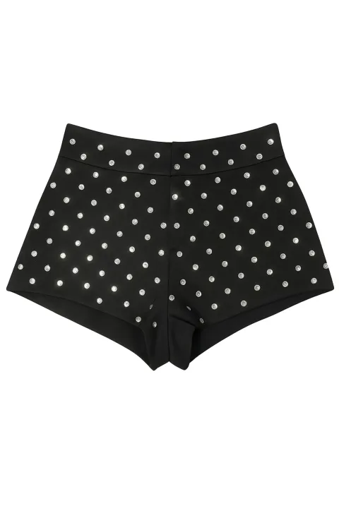 Polka dot rhinestone shorts