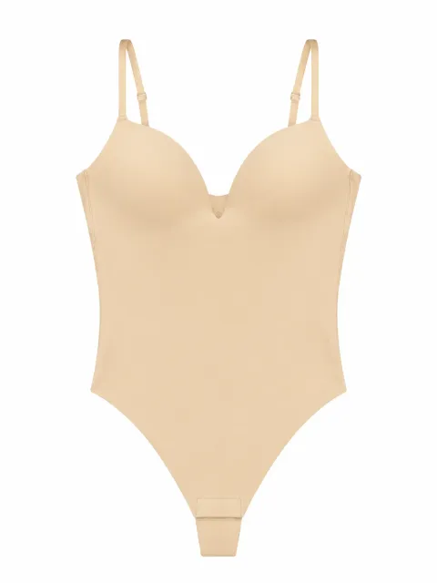 Shaping bodysuit with thin straps