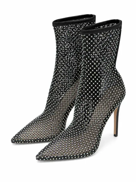 Rhinestone ankle boots