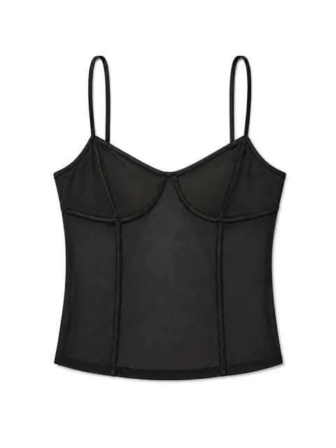 Strappy mesh corset top