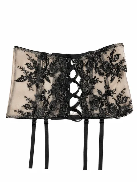 Embroidered corset belt
