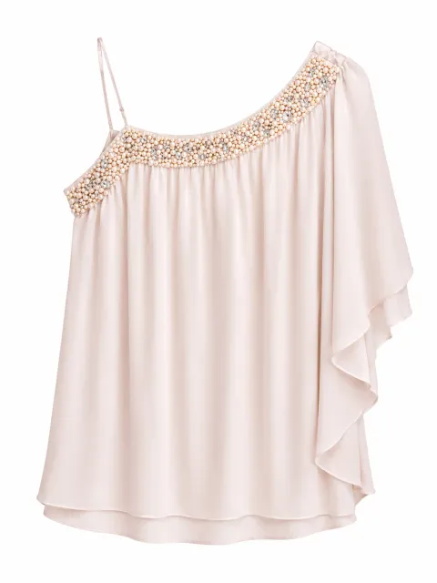 Beaded chiffon tunic dress