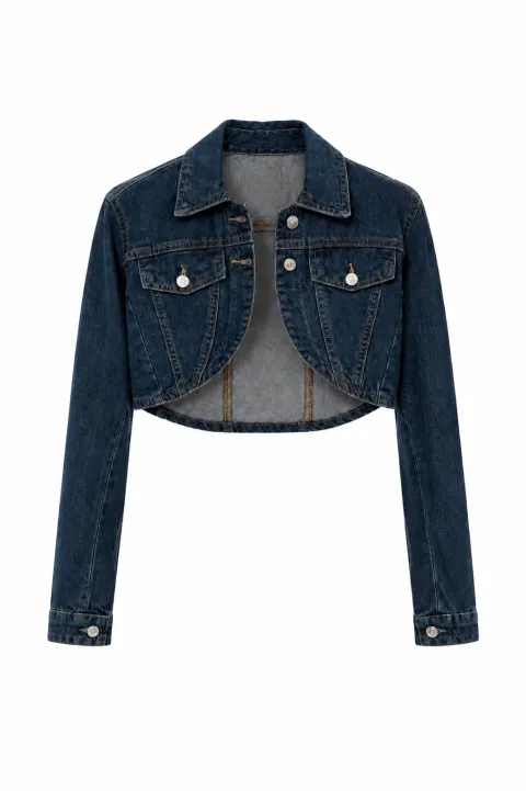 Cropped denim jacket