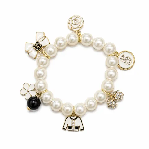Pearl charm bracelet