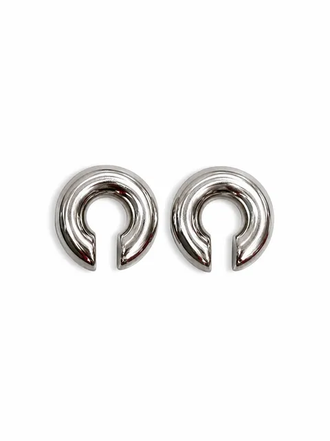 Smooth half-hoop earrings