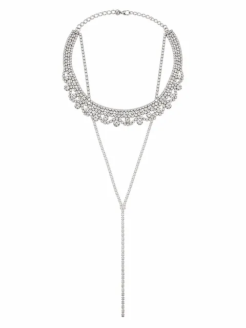 Cascading rhinestone necklace