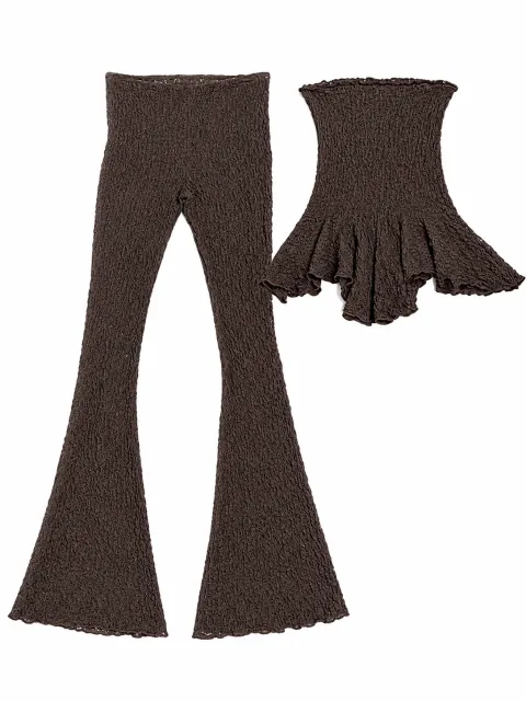Crinkle-knit set