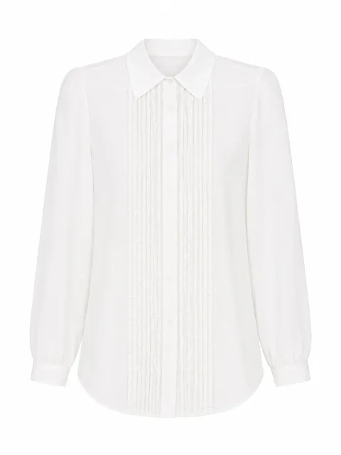 Shirt with statement textured insert
