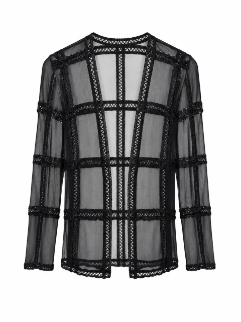 Sheer beaded shirt