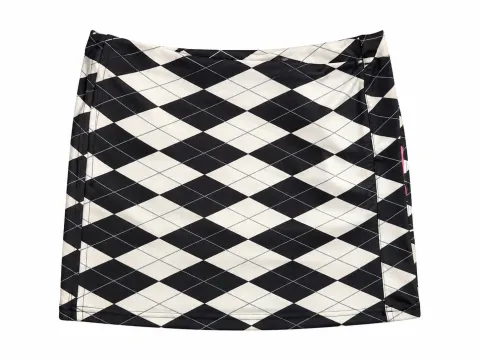 Geometric-print mini skirt