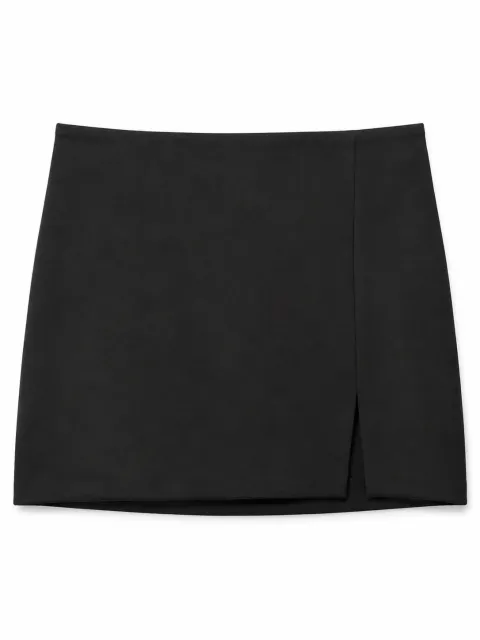 Basic wrap mini skirt