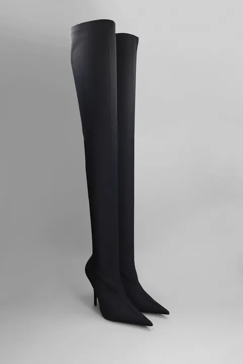 Black stocking boots