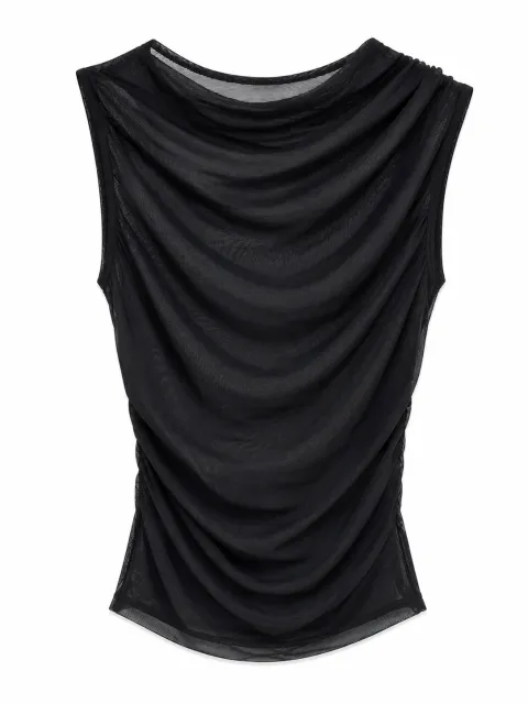Draped mesh top
