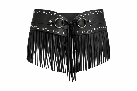 Black cowboy style leather belt