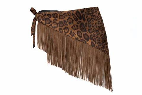 Brown cowboy print belt