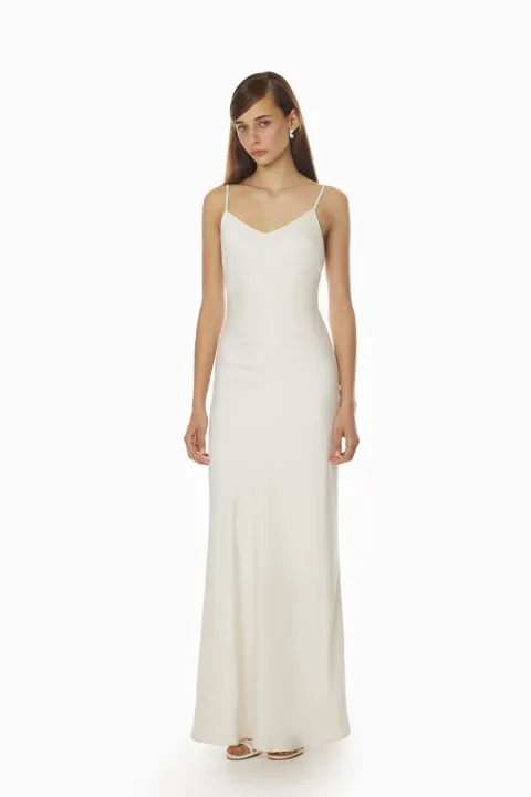 White slip dress