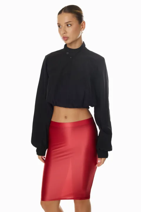 Cropped bomber jacket