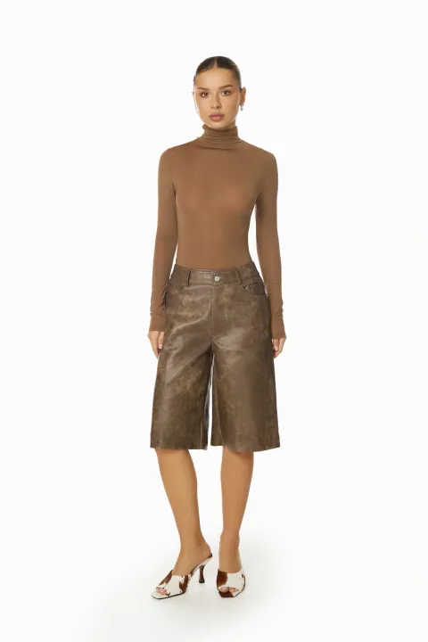 Brown culottes