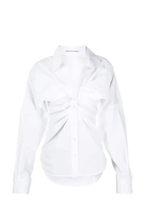 Ruched fitted shirt