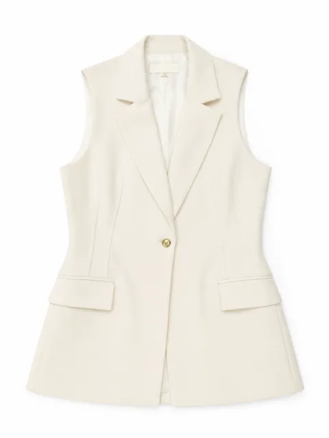 Long ivory vest