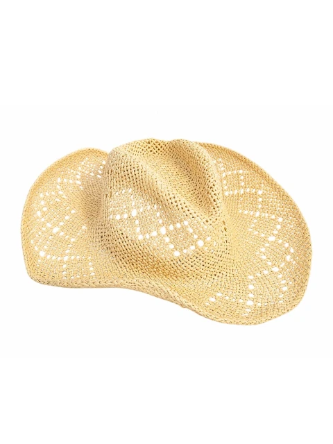 Perforated straw hat