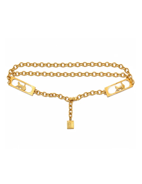 Gold horse-motif belt