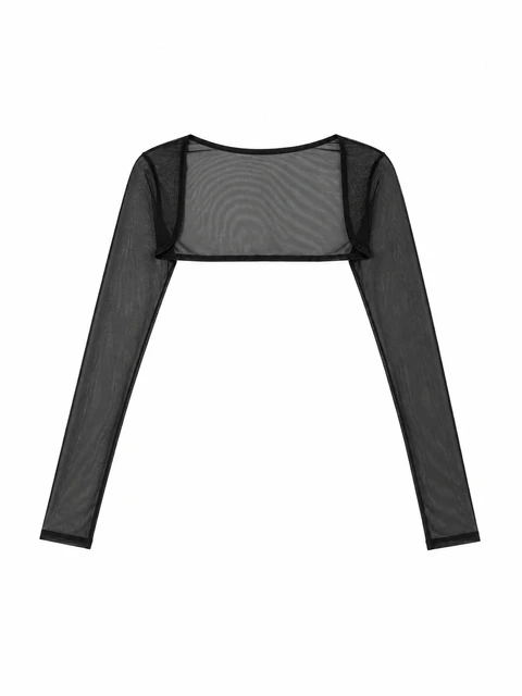 Sheer mesh bolero