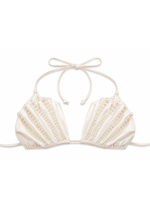 Pearl shell bikini top