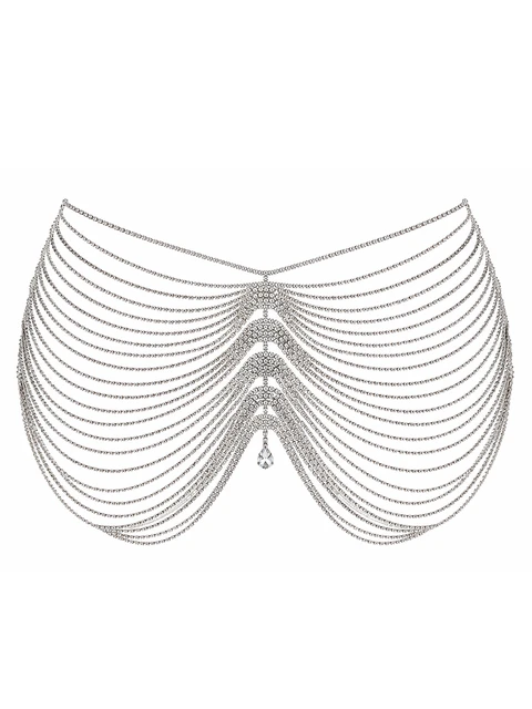 Decorative rhinestone waist jewelry