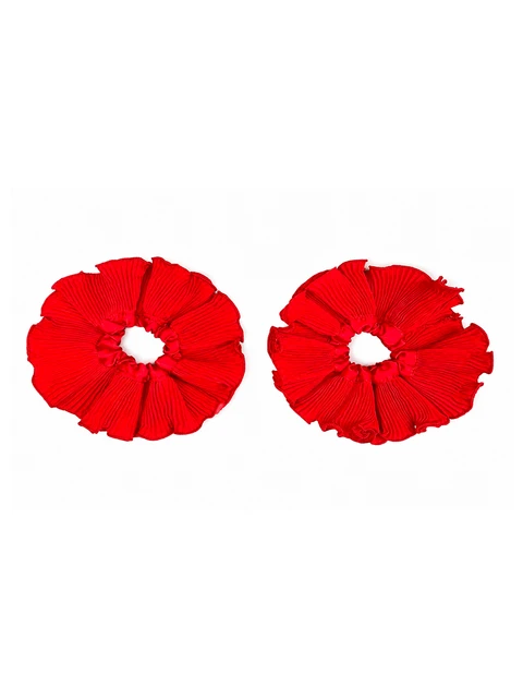 Textile bun scrunchie