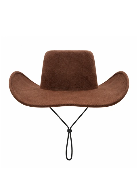 Cowboy hat with cord
