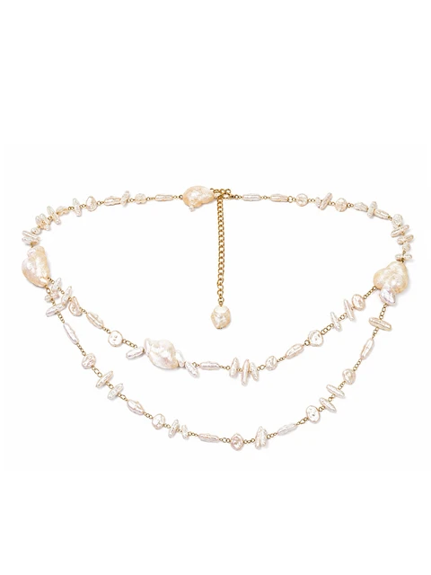 Mother-of-pearl chain belt