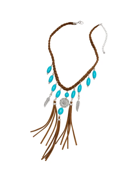 Brown boho necklace
