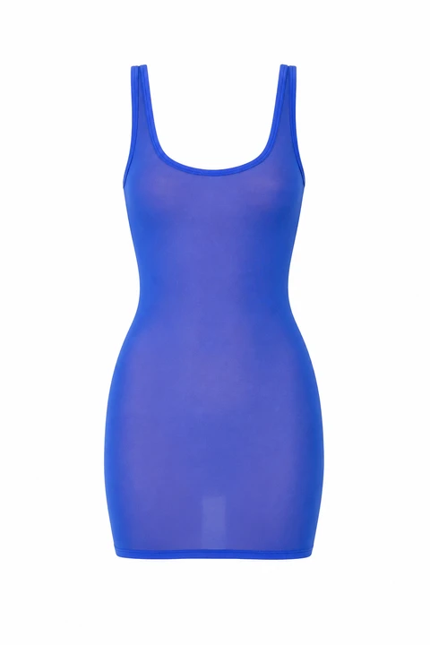 Slim-fit nylon dress