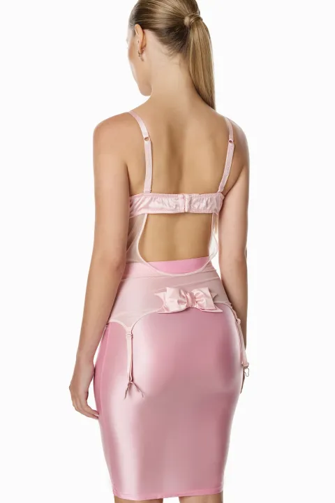 Pink bodycon skirt