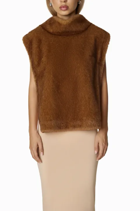 Ginger fur vest