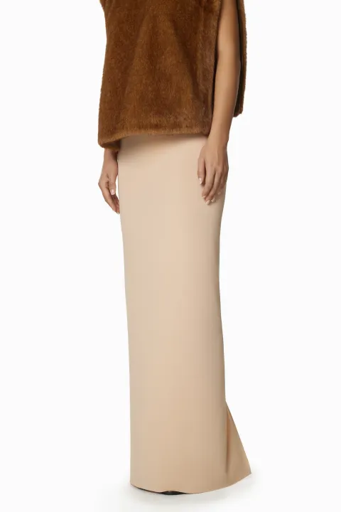 Peach stretch maxi skirt